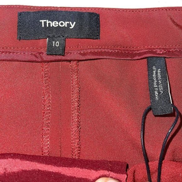 Theory Skinny Becker Pant in Blk Cherry - Picture 3 of 8